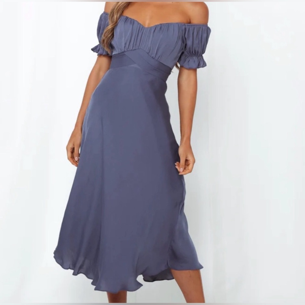 Nwt Hello Molly Blue Sky Child Midi Dress size S